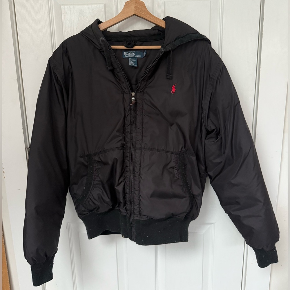 Polo Ralph Lauren Puffer Bomber Jacket w Hood | Perfect Condition | Large
